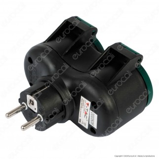 V-Tac VT-1102-2 Multipresa IP44 2 Posti con Prese Schuko da Giardino