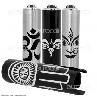 Clipper Metal Case Micro in Metallo Fantasia Yoga - 1 Accendino