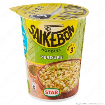 Star Saikebon Noodles al Gusto di Verdure Pronti in 3 Minuti - Cup da