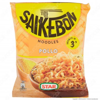 Star Saikebon Noodles al Gusto di Pollo Pronti in 3 Minuti - Busta da