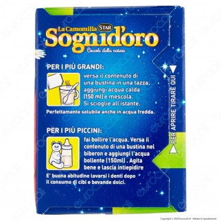 Star Sogni D'oro La Camomilla Solubile - Confezione da 20 Bustine