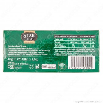Star Tea Tè Verde Delicato e Rinfrescante - Confezione da 25 Filtri