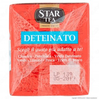 Star Tea Tè Nero Deteinato - Confezione da 25 Filtri