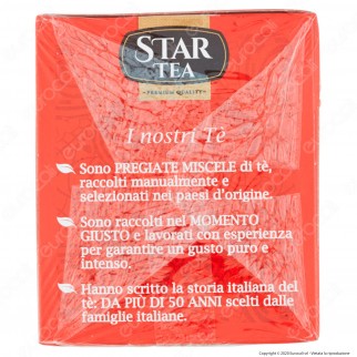 Star Tea Tè Nero Deteinato - Confezione da 25 Filtri
