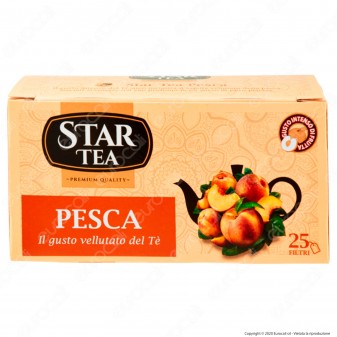 Star Tea Tè Fruttato alla Pesca Vellutato e Intenso - Confezione da 25 Filtri