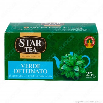Star Tea Tè Verde Deteinato Delicato e Rinfrescante - Confezione da