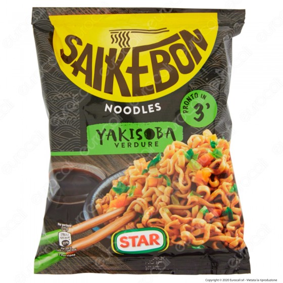 Star Saikebon Noodles Yakisoba al Gusto di Verdure Pronti in 3 Minuti Star Saikebon Noodles Yakisoba al Gusto di Verdure Pronti in 3 Minuti