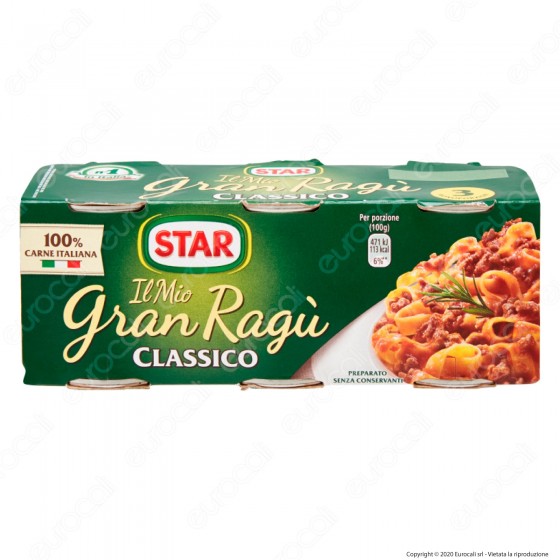 Star Il Mio Gran Ragù Classico Sugo Pronto con Pomodoro e Carne Star Il Mio Gran Ragù Classico Sugo Pronto con Pomodoro e Carne