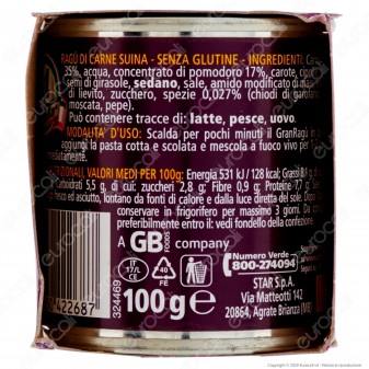 Star Il Mio Gran Ragù con Speck Sugo Pronto Pomodoro e Carne Suina -