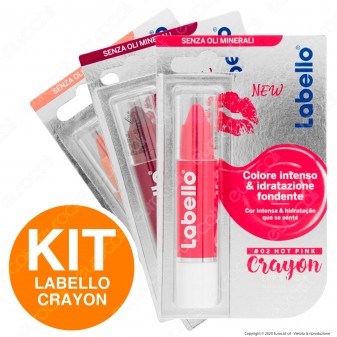 [EBAY] Kit 3 Labello Crayon Lipstick Burrocacao Labbra Morbide