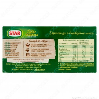 Star Il Mio Dado Vegetale con Meno Sale - Confezione da 10 dadi