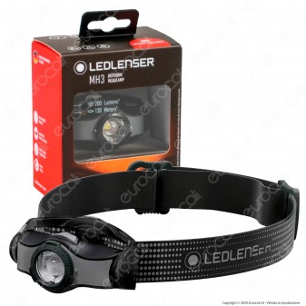 Ledlenser Torcia LED Frontale MH3 Outdoor Headlamp Multiuso 200 lm