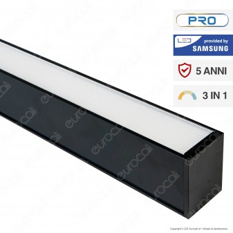V-Tac PRO VT-7-44 Lampada 3in1 Changing Color LED a Sospensione Linear Light 40W Chip Samsung Black Body - SKU 20060