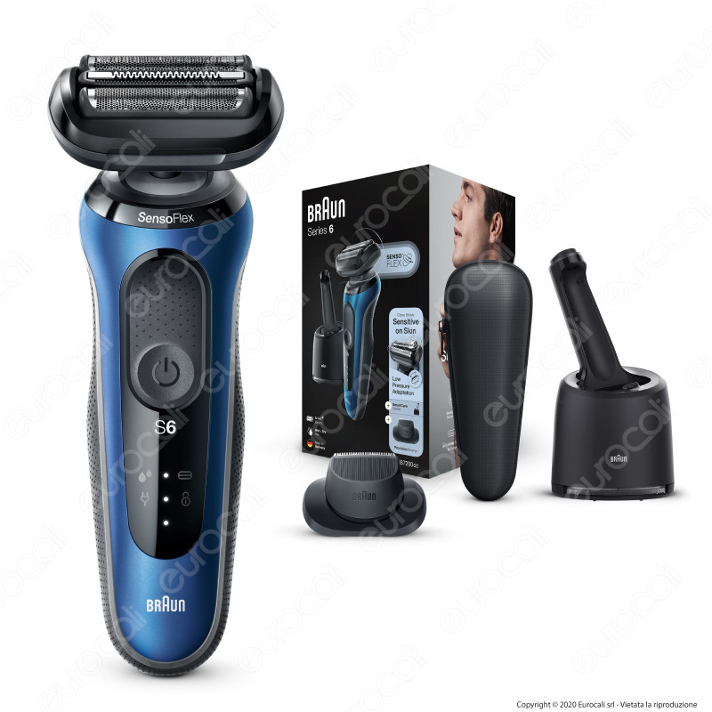 Braun Rasoio Elettrico da Barba Uomo Braun Serie 6 Wet&Dry 60-B7200cc