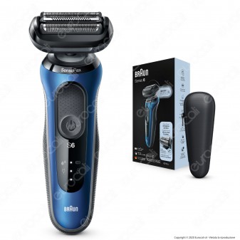 Braun Rasoio Elettrico da Barba Uomo Braun Serie 6 Wet&Dry 60-B1000s