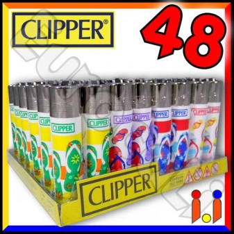 Clipper Large Fantasia Flip Flops - Box da 48 Accendini
