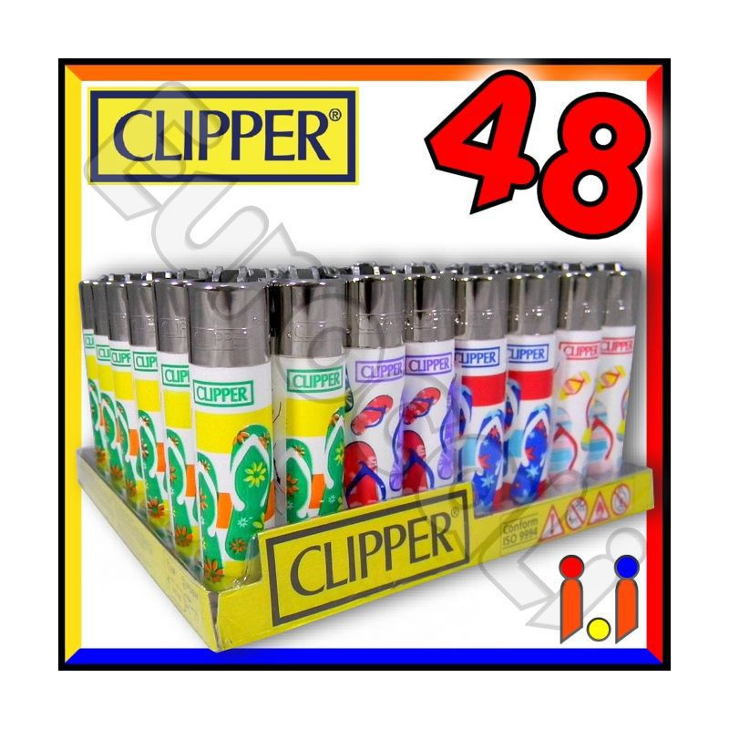 Clipper Large Fantasia Flip Flops - Box da 48 Accendini