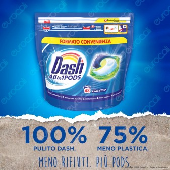 Dash All in 1 Pods Classico Detersivo in Capsule - Confezione da 48