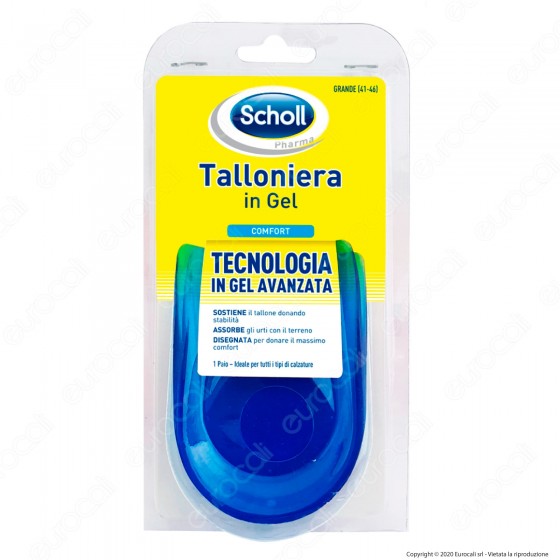 Scholl Talloniera in Gel Grande - Confezione con 1 paio di talloniere Scholl Talloniera in Gel Grande - Confezione con 1 paio di talloniere