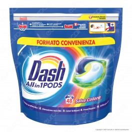 Dash All in 1 Pods Salvacolore Detersivo in Capsule - Confezione da