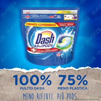 Dash All in 1 Pods Extra Igienizzante Detersivo in Capsule - Confezione da 49 Pastiglie