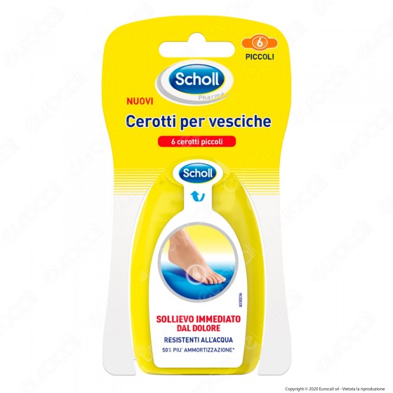 Scholl Cerotti per Vesciche Piccoli - Confezione da 6 cerotti Scholl Cerotti per Vesciche Piccoli - Confezione da 6 cerotti