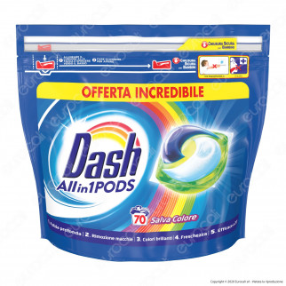 Dash All in 1 Pods Salvacolore Detersivo in Capsule - Confezione da