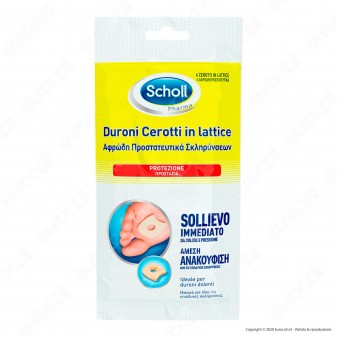 Scholl Cerotti in Lattici per Duroni - Confezione con 4 Cerotti in Lattice