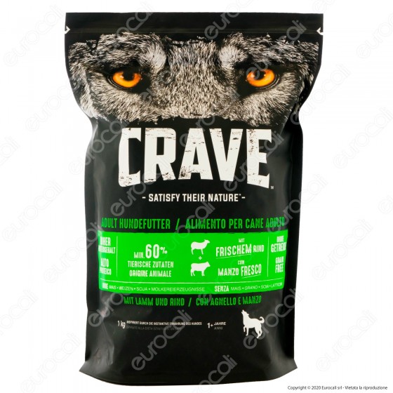 Crave Cibo Secco per Cane Adulto con Agnello e Manzo Fresco - Busta Crave Cibo Secco per Cane Adulto con Agnello e Manzo Fresco - Busta