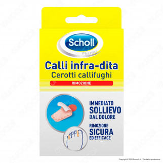 Scholl Cerotti Callifughi Calli Infra-dita - Confezione con 4 Cerotti