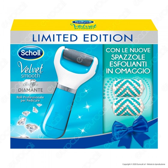 Scholl Velvet Smooth Cristalli di Diamante Roll Ricaricabile per Scholl Velvet Smooth Cristalli di Diamante Roll Ricaricabile per
