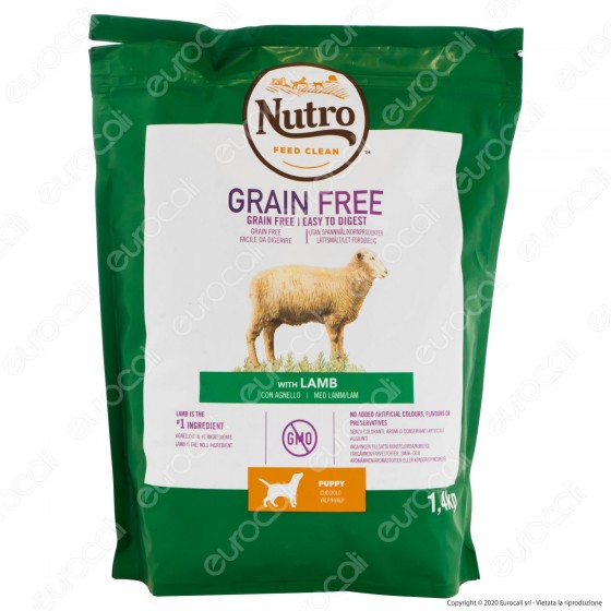 Nutro Grain Free Puppy Agnello per Cuccioli di Cane - Busta da 1,4Kg Nutro Grain Free Puppy Agnello per Cuccioli di Cane - Busta da 1,4Kg