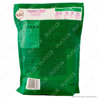 Nutro Grain Free con Agnello Cibo per Cani Adulti Taglia Media Grande