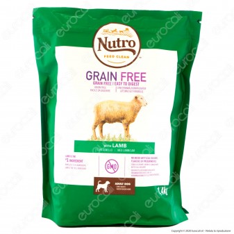 Nutro Grain Free con Agnello Cibo per Cani Adulti Taglia Media Grande