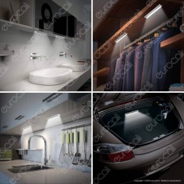Velamp Smarty Luce LED 3W a Batteria Reglette con Sensore di