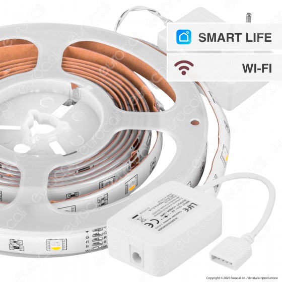Life Striscia LED Smart Life Wi-Fi 24W 90 LED RGB+W IP44 - mod. Life Striscia LED Smart Life Wi-Fi 24W 90 LED RGB+W IP44 - mod.