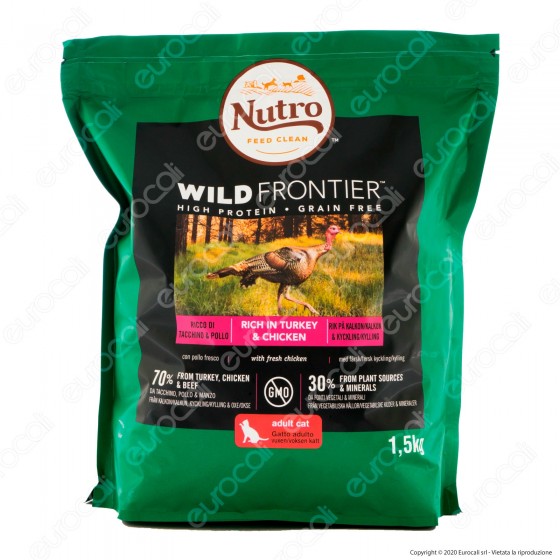 Nutro Wild Frontier con Tacchino Pollo e Manzo Cibo Secco per Gatti Nutro Wild Frontier con Tacchino Pollo e Manzo Cibo Secco per Gatti
