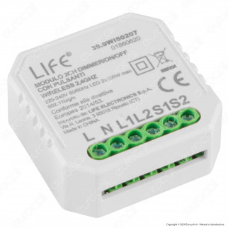 Life Modulo 2CH Ricevitore Interruttore Dimmer/ON/OFF Wi-Fi con