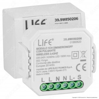 Life Modulo 1CH Ricevitore Interruttore Dimmer/ON/OFF Wi-Fi con