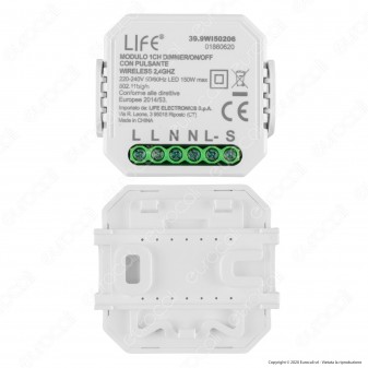 Life Modulo 1CH Ricevitore Interruttore Dimmer/ON/OFF Wi-Fi con