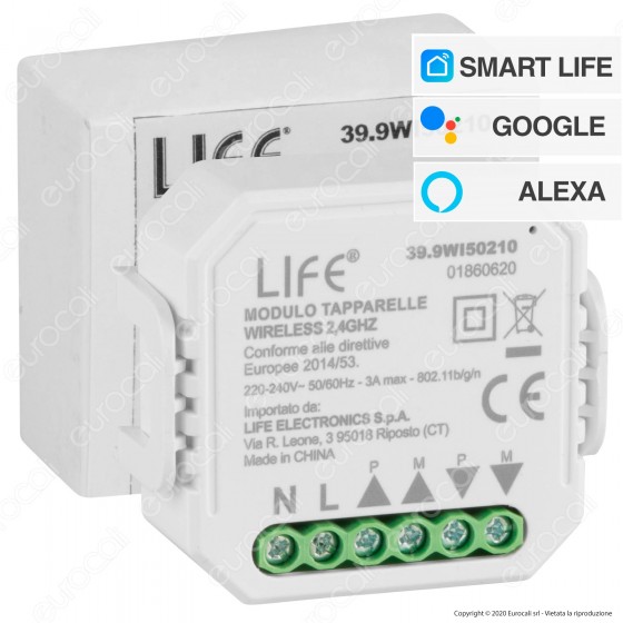 Modulo 2CH Tapparelle Wireless con App Life