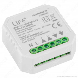 Life Modulo 2CH Tapparelle Wi-Fi 2,4 GHZ 30 Metri - mod. 39.9WI50210