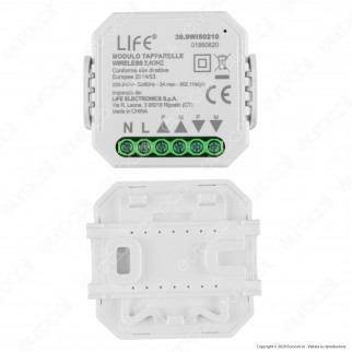 Life Modulo 2CH Tapparelle Wi-Fi 2,4 GHZ 30 Metri - mod. 39.9WI50210