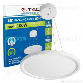 V-Tac VT-6041 Pannello LED a Sospensione Ø40 30W SMD con Driver - SKU