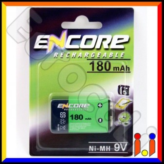 Uniross Encore Transistor Pila Ricaricabile 9V - Blister 1 Batteria