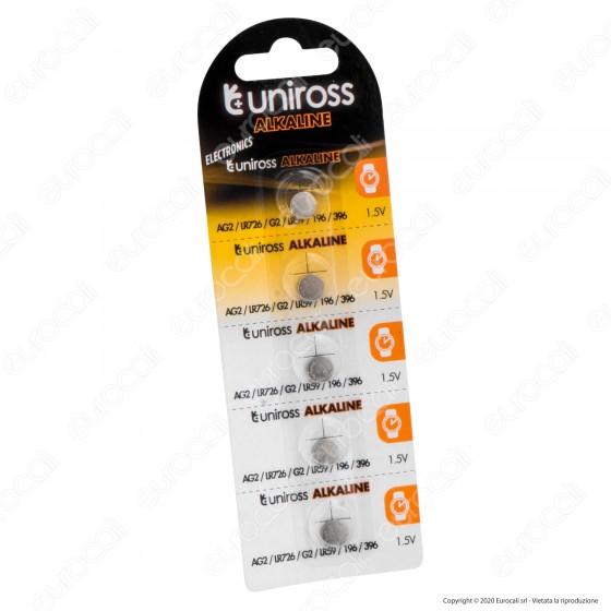 Uniross Pile Alcaline a Bottone AG2 / LR726 / G2 / LR59 / 196 / 197 / Uniross Pile Alcaline a Bottone AG2 / LR726 / G2 / LR59 / 196 / 197 /