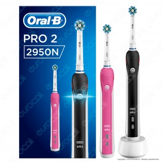 [EBAY] Oral B PRO 2 2950N CrossAction - 2 Spazzolini Elettrici Ricaricabili Braun Timer