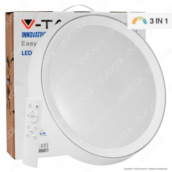 V-Tac VT-8402 Plafoniera LED 3in1 20W / 40 W Forma Circolare con