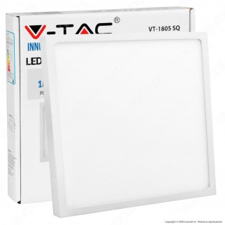 V-Tac VT-1805 SQ Pannello LED Quadrato 18W - SKU 4919 / 4920
