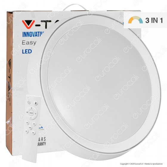 V-Tac VT-8502 Plafoniera LED 3in1 30W / 60 W Forma Circolare con V-Tac VT-8502 Plafoniera LED 3in1 30W / 60 W Forma Circolare con